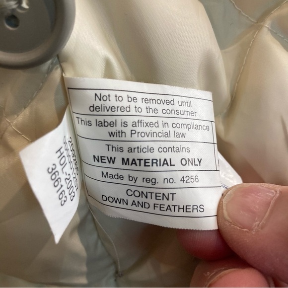 GAP Sz L Silver Quilted Cozy Drawstring Waist Many Pockets Puffer Coat  Jacket - Picture 13 of 14